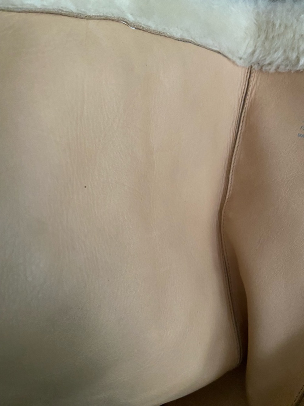 Coach Beige Signature Shearling Wedge Boots with Gold Hardware - Picture 16 of 16
